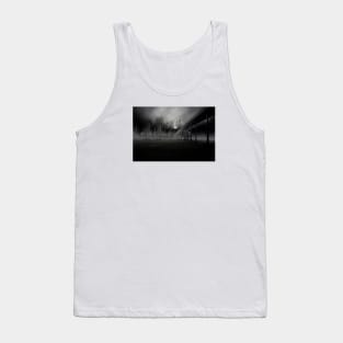 Dark Art Bridge in the Fog / Swiss Artwork Photography Tank Top